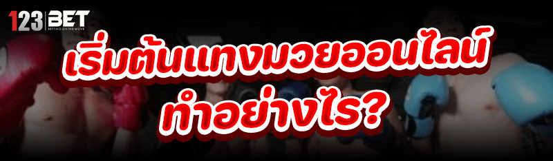 เริ่มต้น แทงมวยออนไลน์ ทำอย่างไร?